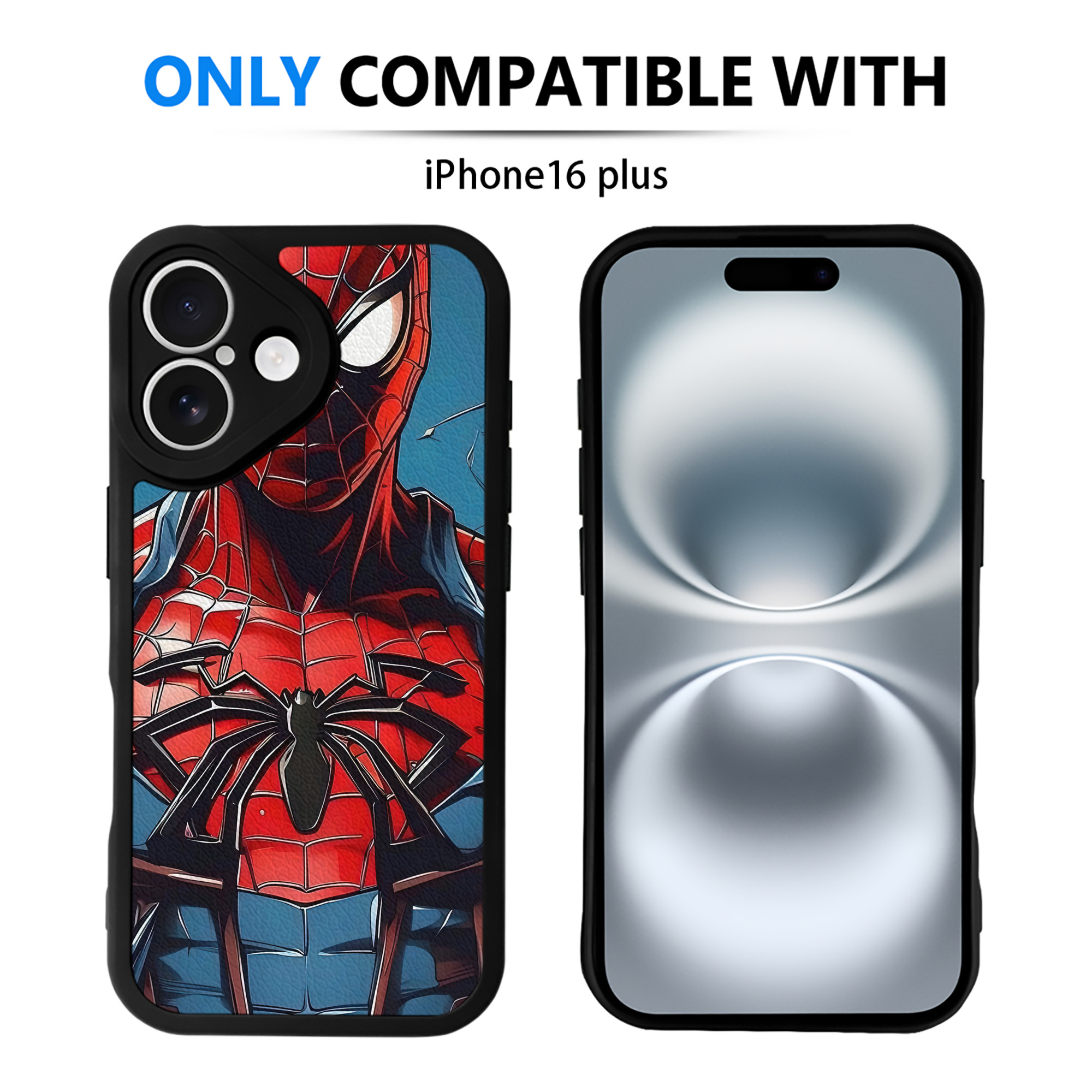 Spider Man スパイダーマン 【iPhone 16シリーズ対応】シリコンスマホケース（レザー調） 材質：シリコン